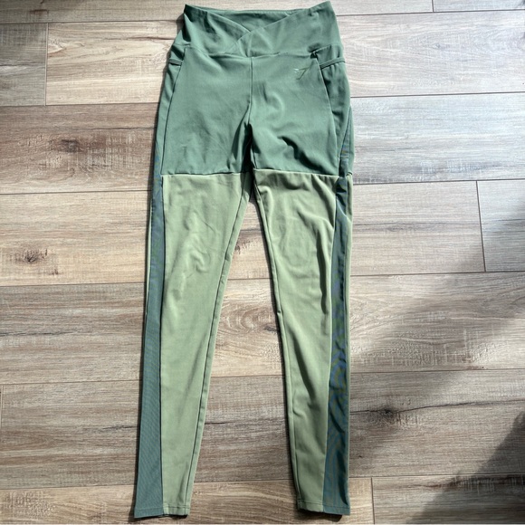 Gymshark X Nikki Blackketter Workout Yoga Leggings Olive Green Size Small - Picture 1 of 9